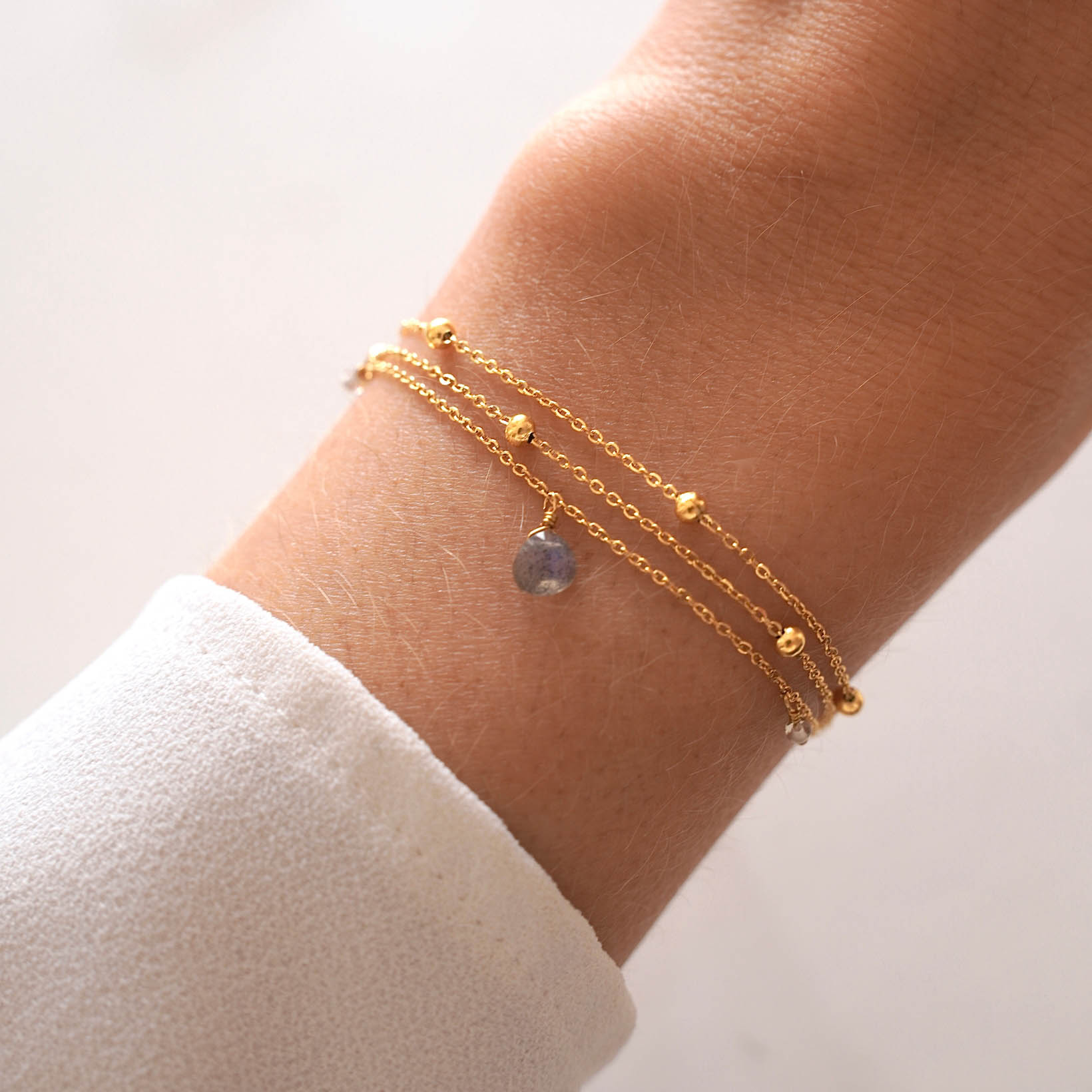 Armband Labradorit - gold