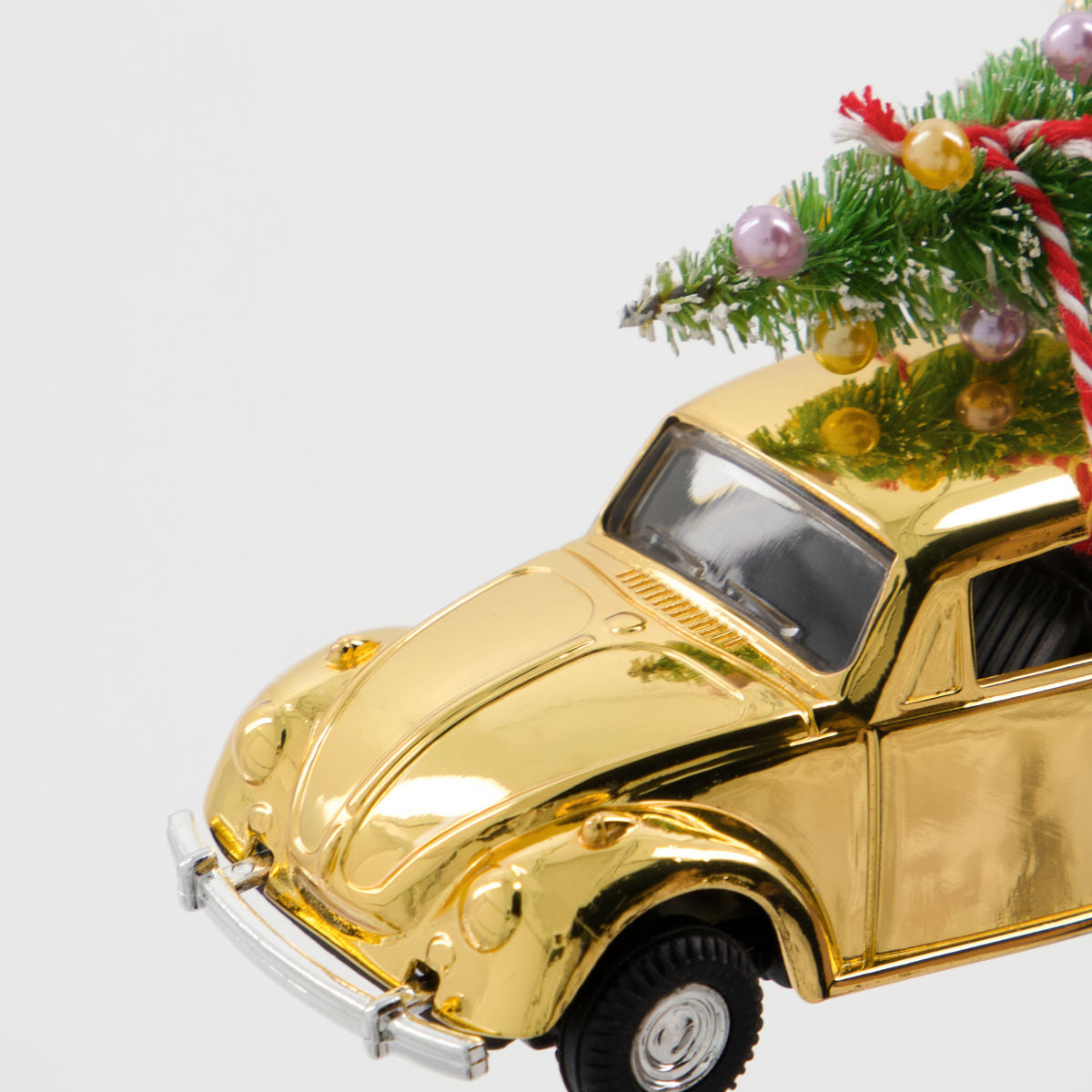 Deko Auto Xmas Car - gold