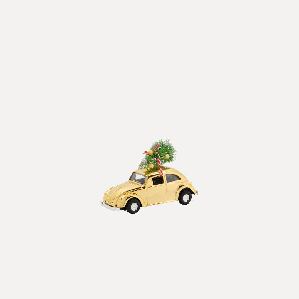 Deko Auto Xmas Car - gold