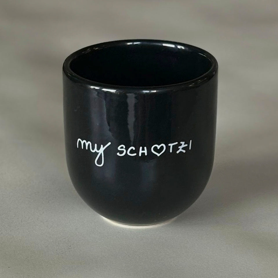 Becher My Schatzi - schwarz