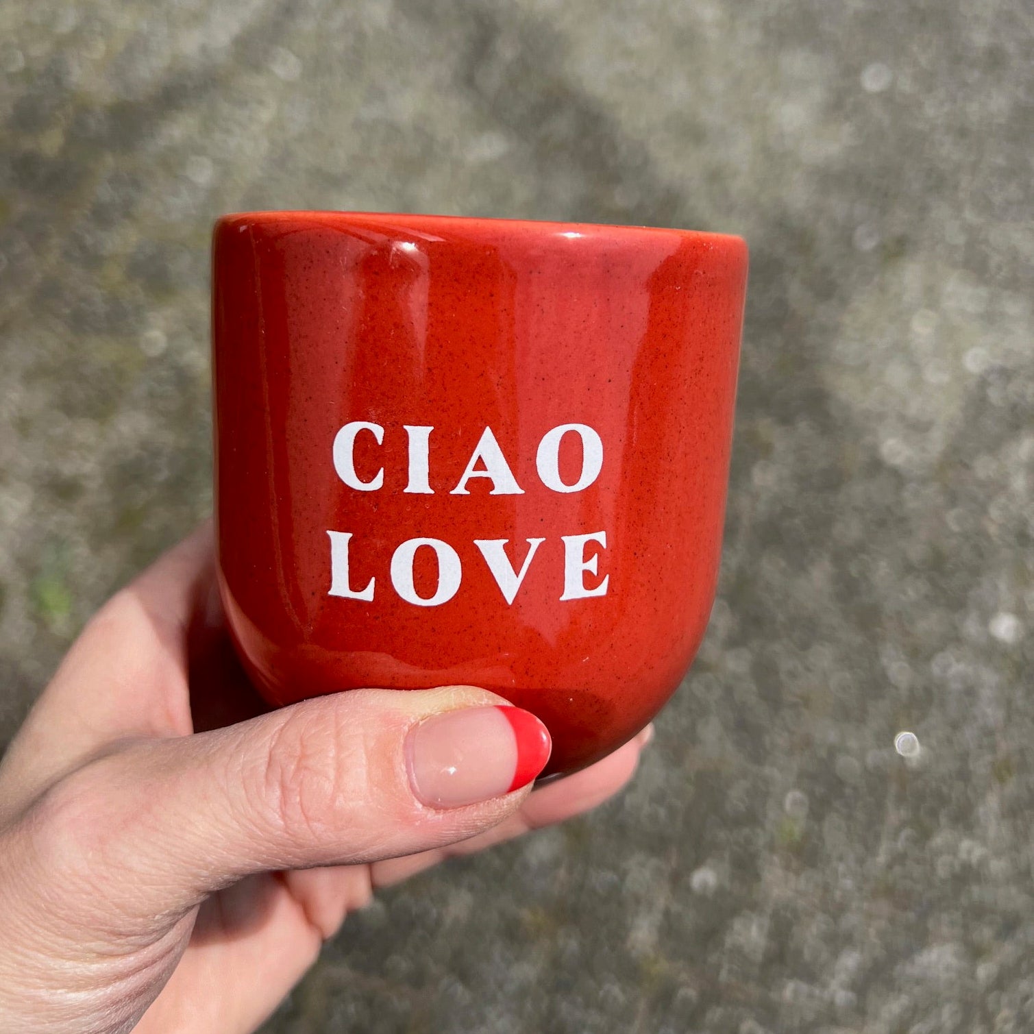 Becher Ciao Love - rot