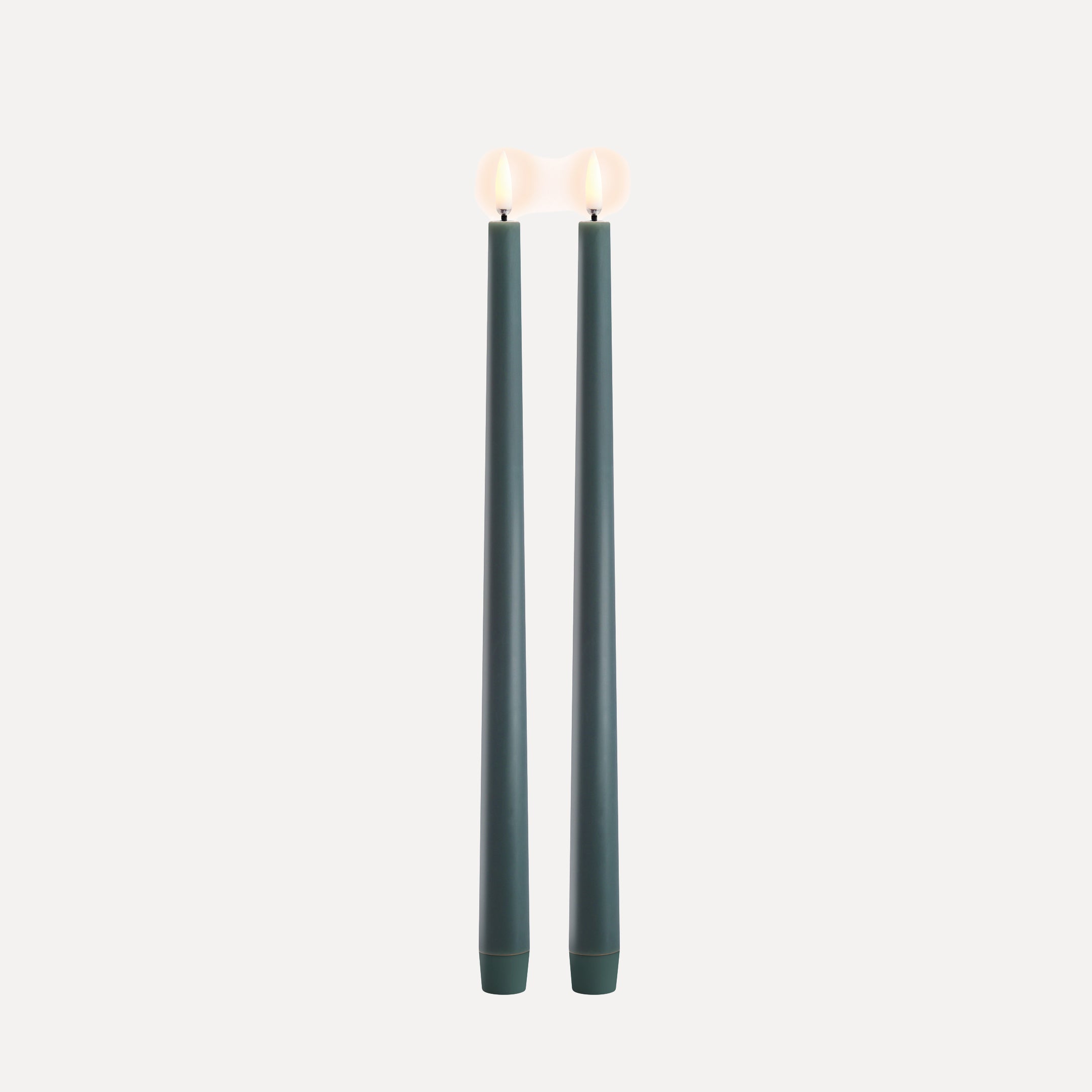 Uyuni LED Stabkerze 32cm 2er Set - pine green