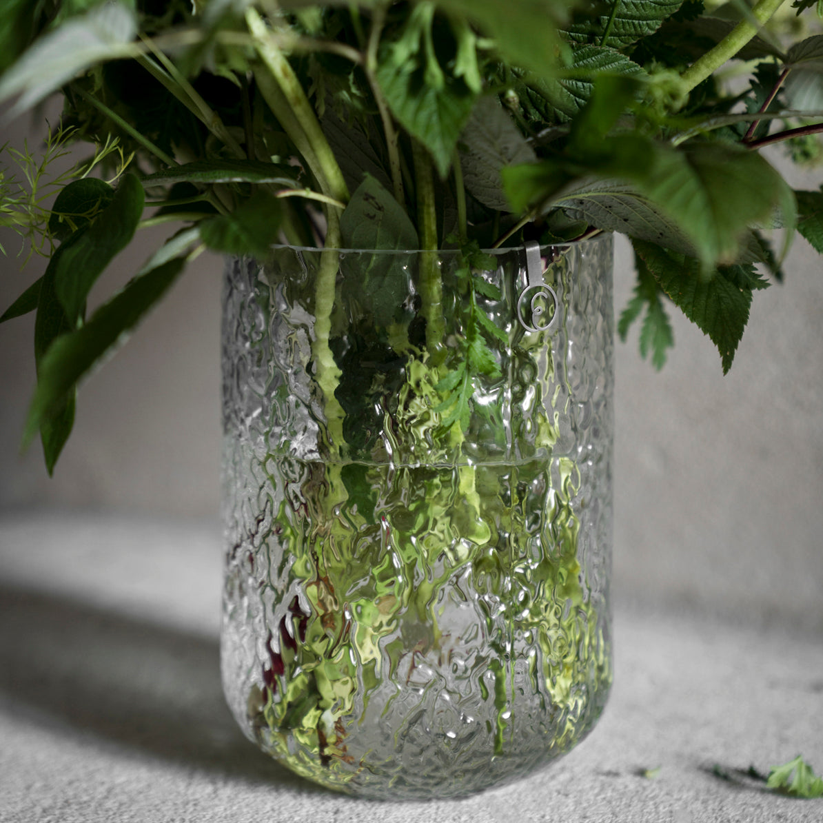 Vase gemustert aus Glas