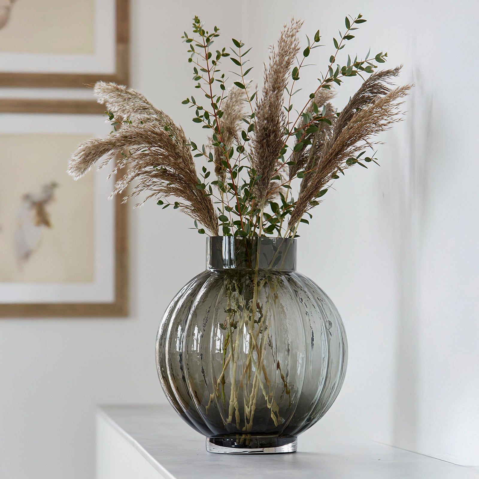 Vase Rib - braun